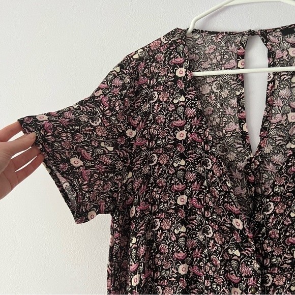 Forever 21 Pink Floral Print Button Down Dress Medium - Picture 4 of 10